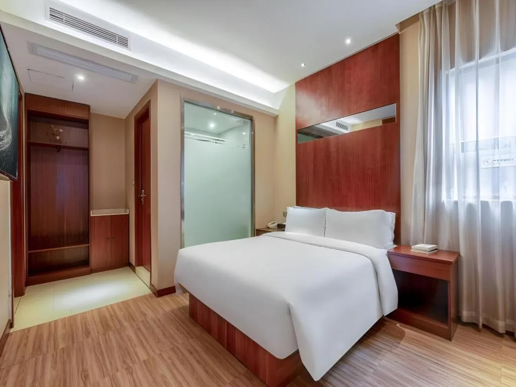 Bed in GreenTree Alliance Hotel Shenzhen Nanshan District Technology Park Songpingshan