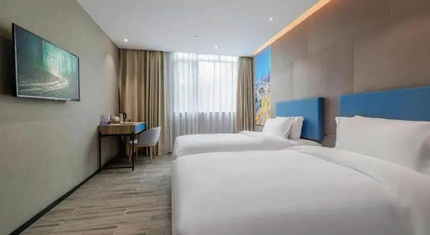 Bed in GreenTree Alliance Hotel Shenzhen Nanshan District Technology Park Songpingshan Bed in GreenTree Alliance Hotel Shenzhen Nanshan District Technology Park Songpingshan