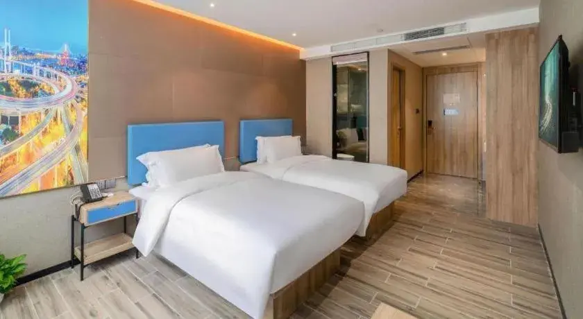 Bed in GreenTree Alliance Hotel Shenzhen Nanshan District Technology Park Songpingshan Bed in GreenTree Alliance Hotel Shenzhen Nanshan District Technology Park Songpingshan