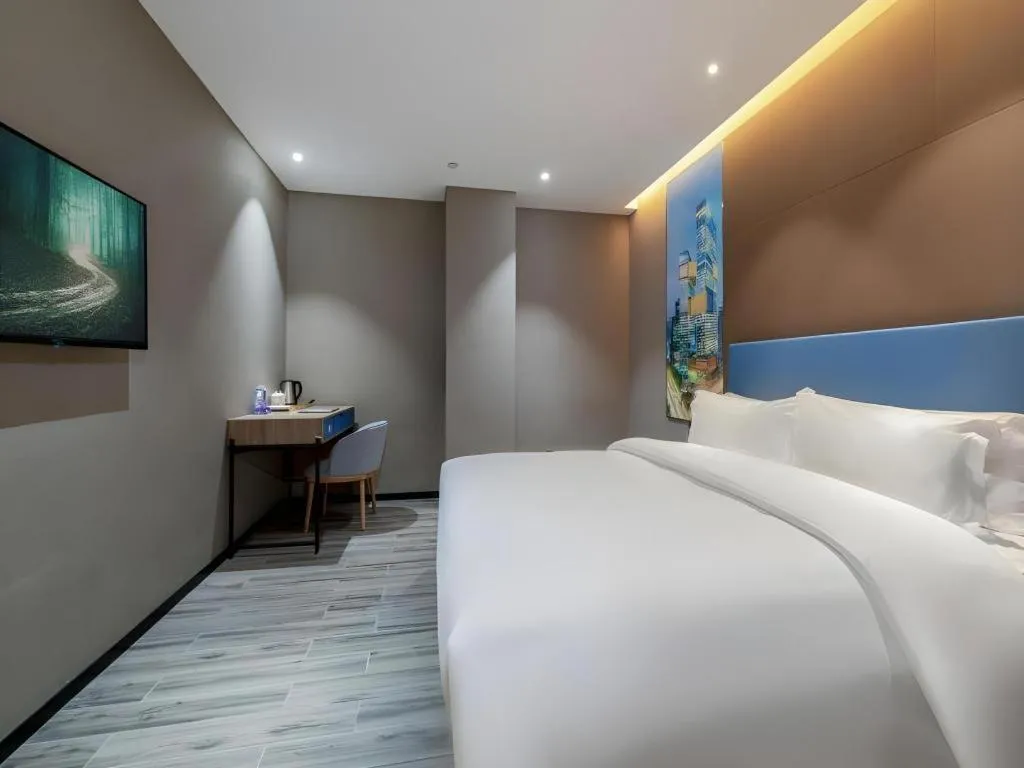 Bed in GreenTree Alliance Hotel Shenzhen Nanshan District Technology Park Songpingshan
