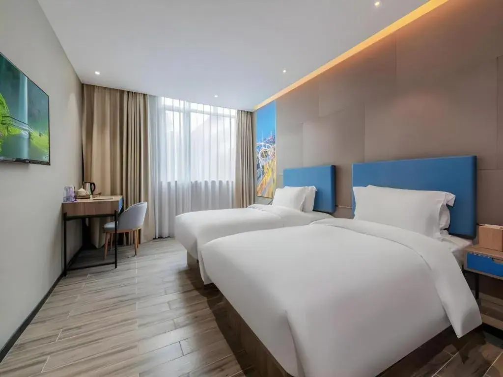 Bed in GreenTree Alliance Hotel Shenzhen Nanshan District Technology Park Songpingshan Bed in GreenTree Alliance Hotel Shenzhen Nanshan District Technology Park Songpingshan