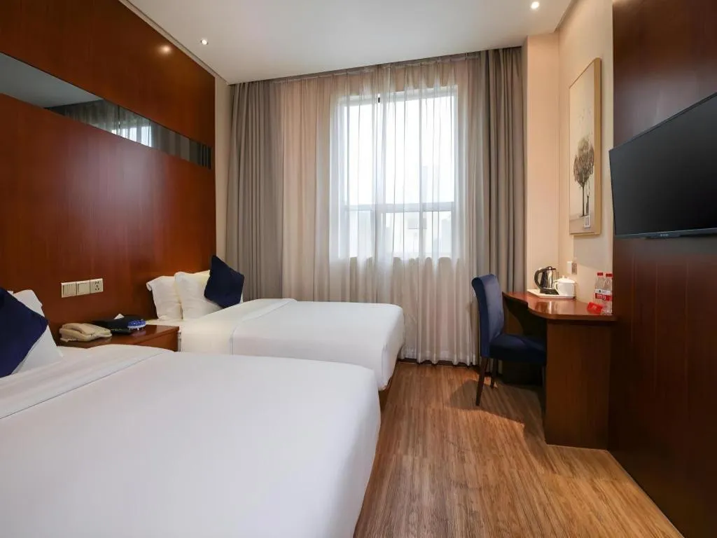 Bed in GreenTree Alliance Hotel Shenzhen Nanshan District Technology Park Songpingshan