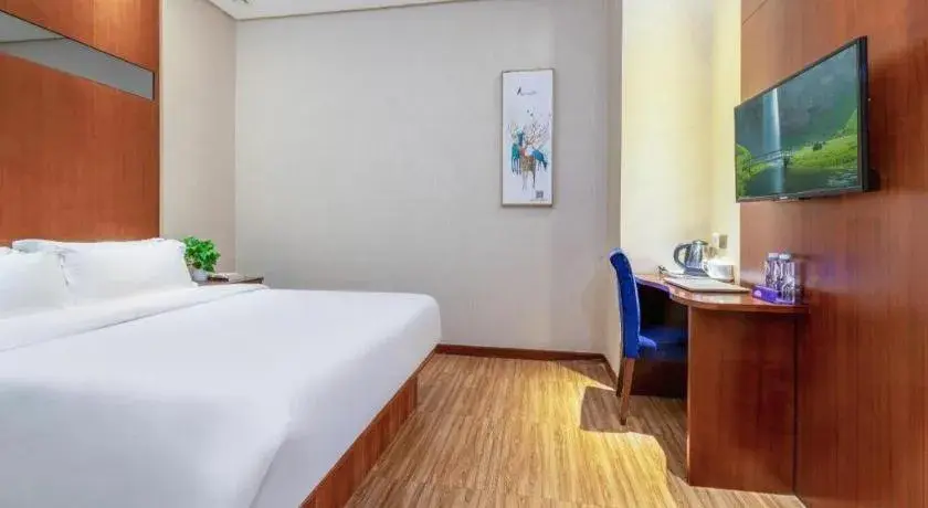 Bed in GreenTree Alliance Hotel Shenzhen Nanshan District Technology Park Songpingshan Bed in GreenTree Alliance Hotel Shenzhen Nanshan District Technology Park Songpingshan