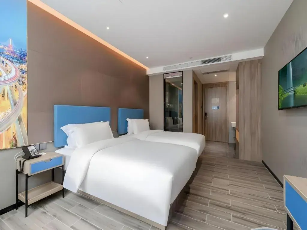 Bed in GreenTree Alliance Hotel Shenzhen Nanshan District Technology Park Songpingshan Bed in GreenTree Alliance Hotel Shenzhen Nanshan District Technology Park Songpingshan