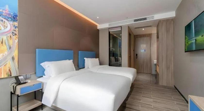 Bed in GreenTree Alliance Hotel Shenzhen Nanshan District Technology Park Songpingshan