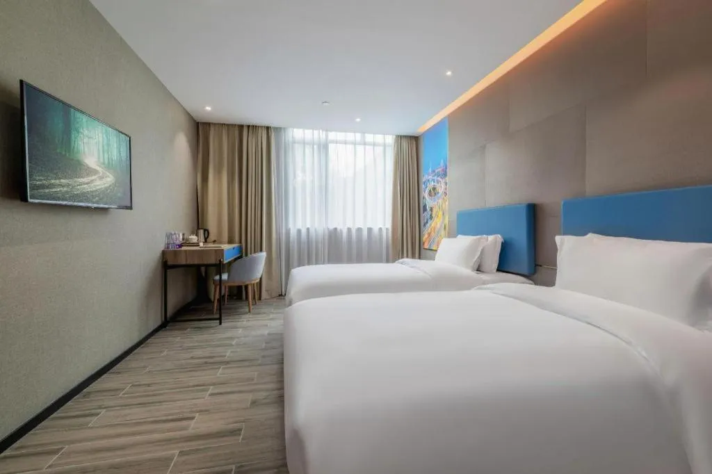 Bed in GreenTree Alliance Hotel Shenzhen Nanshan District Technology Park Songpingshan