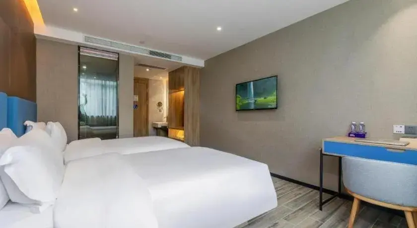 Bed in GreenTree Alliance Hotel Shenzhen Nanshan District Technology Park Songpingshan Bed in GreenTree Alliance Hotel Shenzhen Nanshan District Technology Park Songpingshan