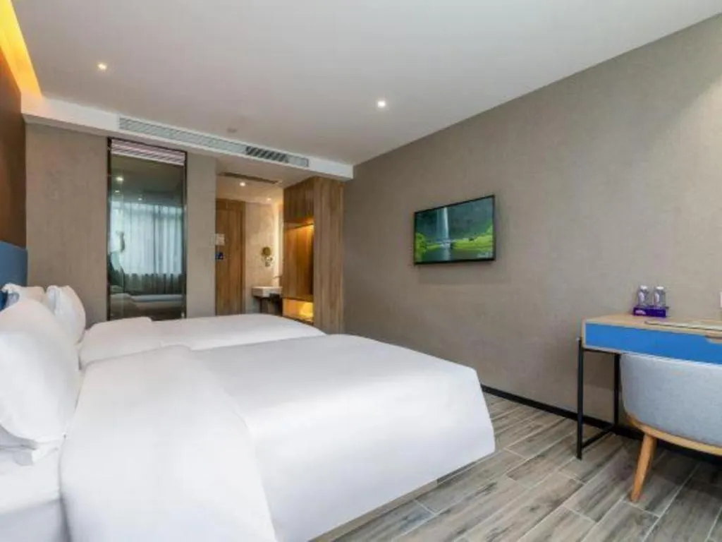 Bed in GreenTree Alliance Hotel Shenzhen Nanshan District Technology Park Songpingshan