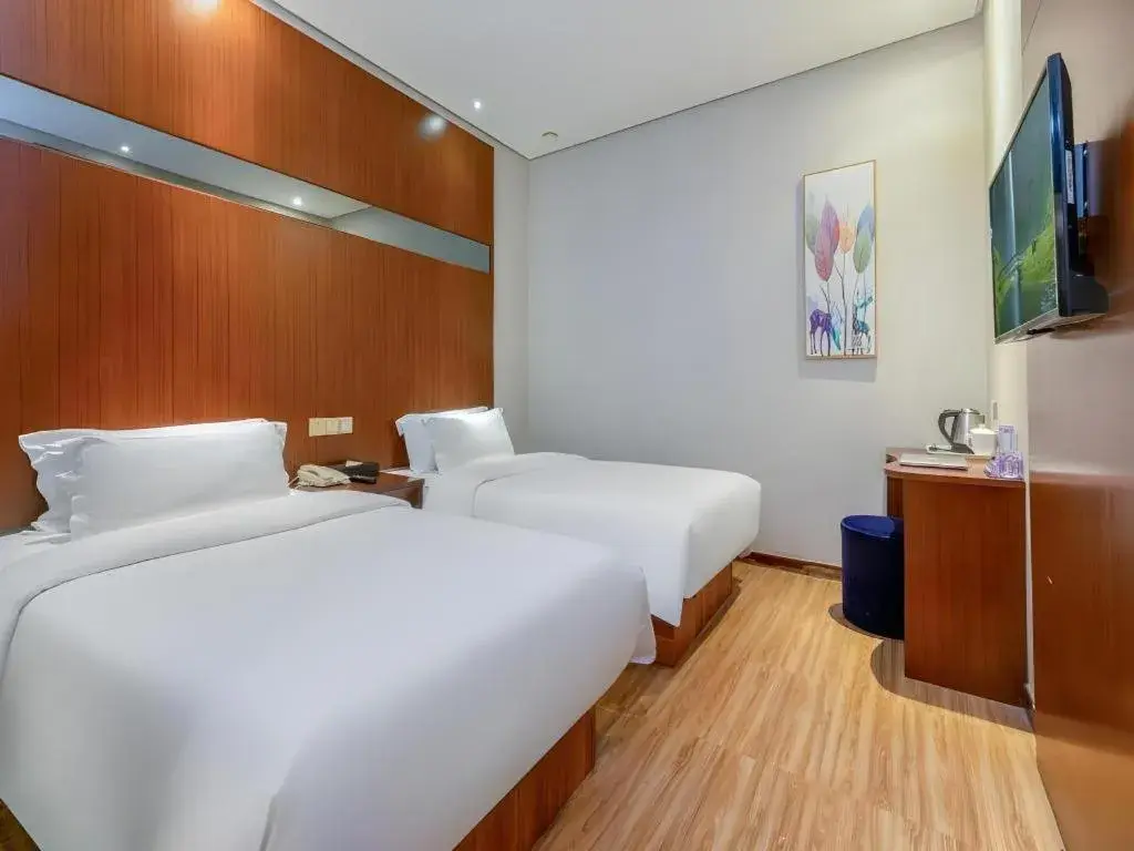 Bed in GreenTree Alliance Hotel Shenzhen Nanshan District Technology Park Songpingshan Bed in GreenTree Alliance Hotel Shenzhen Nanshan District Technology Park Songpingshan