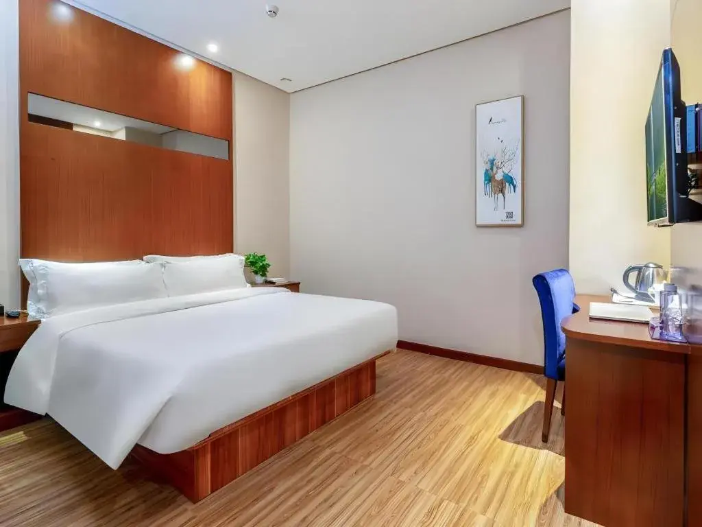 Bed in GreenTree Alliance Hotel Shenzhen Nanshan District Technology Park Songpingshan Bed in GreenTree Alliance Hotel Shenzhen Nanshan District Technology Park Songpingshan