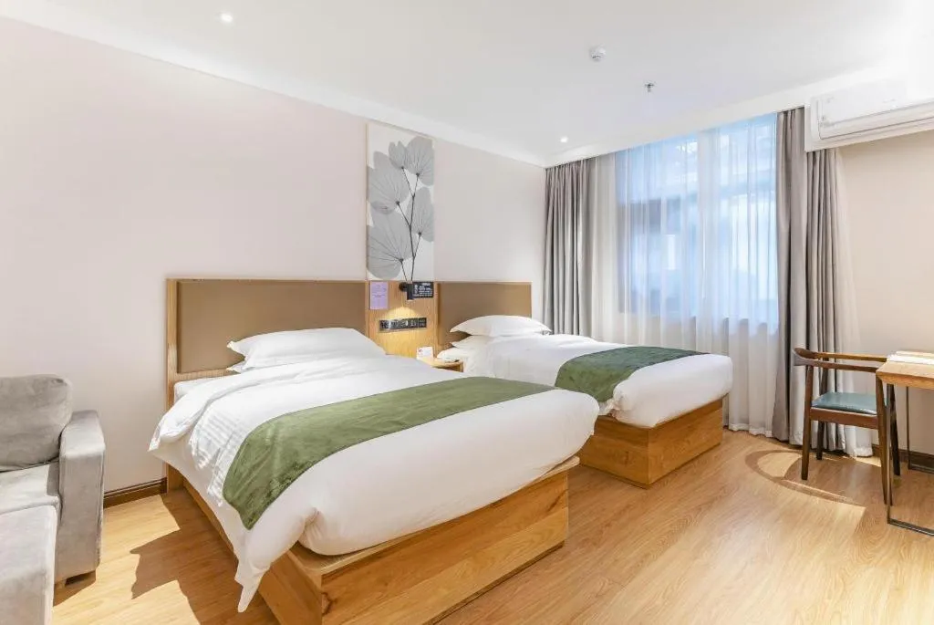 Bed in Green Tree Inn Tianjin Jinnan Linshijun University of Finance and Economics