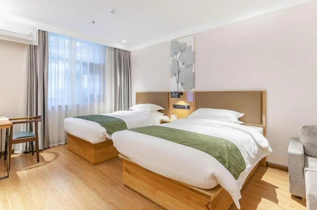 Bed in Green Tree Inn Tianjin Jinnan Linshijun University of Finance and Economics
