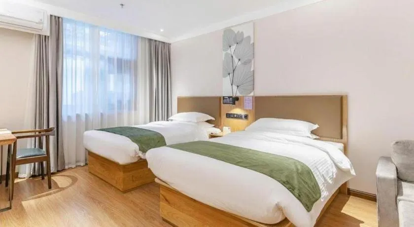 Bed in Green Tree Inn Tianjin Jinnan Linshijun University of Finance and Economics