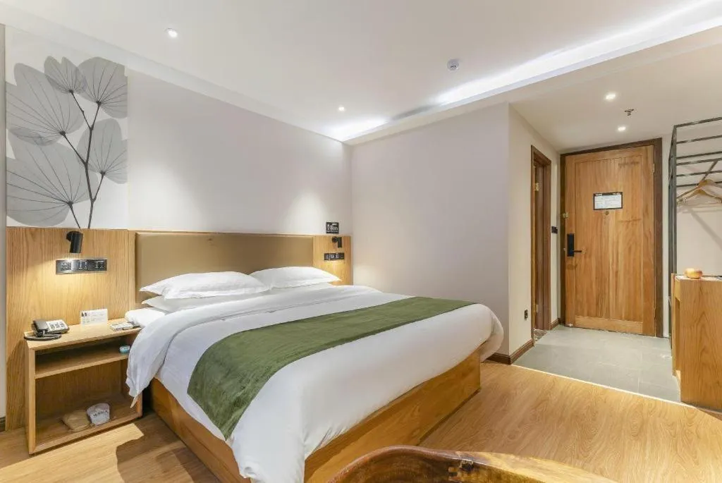 Bed in Green Tree Inn Tianjin Jinnan Linshijun University of Finance and Economics