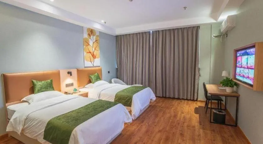 Bed in GreenTree Inn Express Suzhou Luzhi Ancient Town Scenic Area Xiaoshi Road