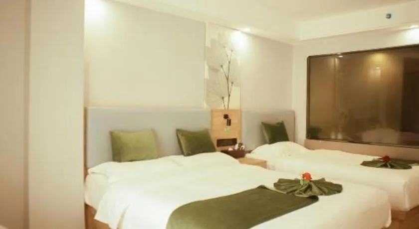 Bed in GreenTree Inn Express Hainan Haikou Haixiu Zhong Road