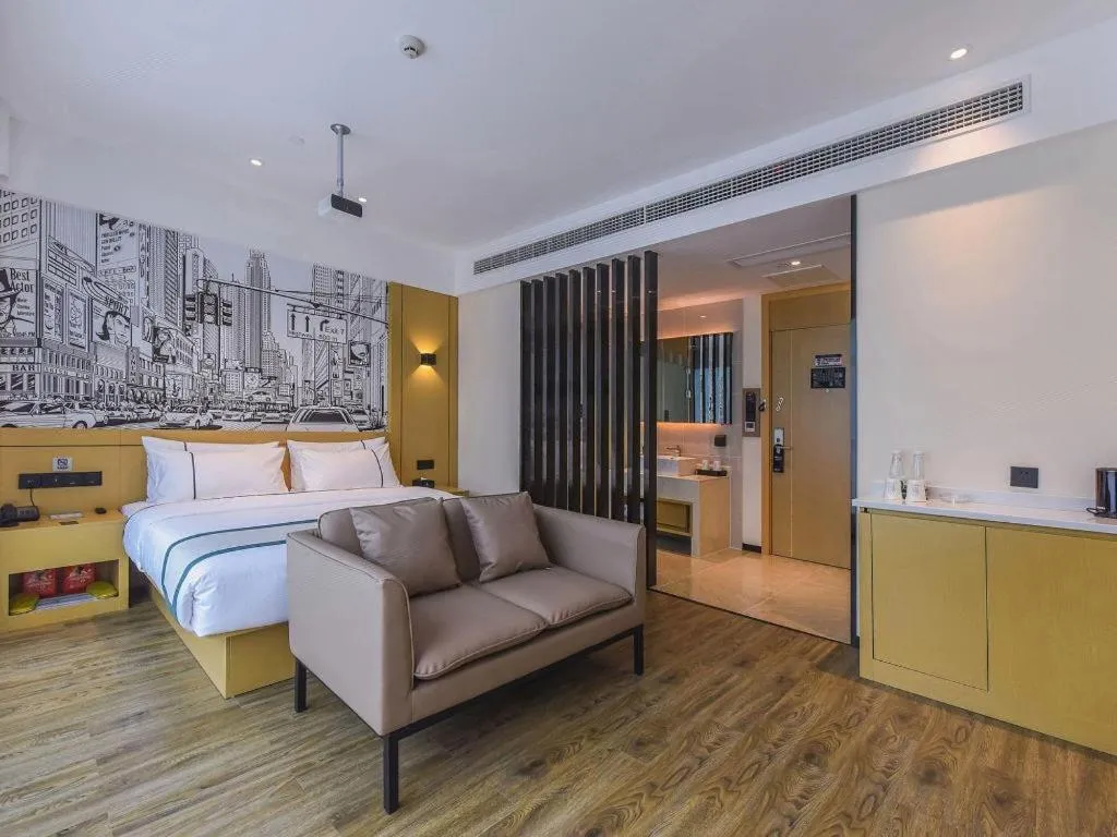 Bed in City Comfort Inn Chongqing Pengshui Yujing Jiangshan