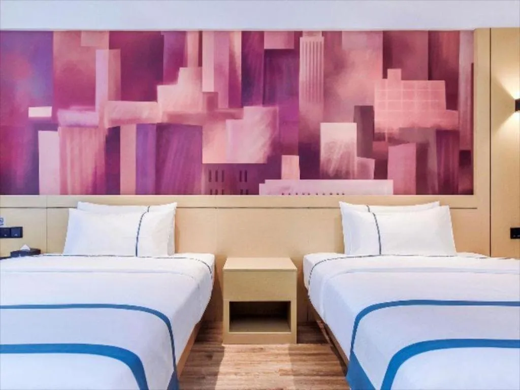 Bed in City Comfort Inn Chongqing Pengshui Yujing Jiangshan