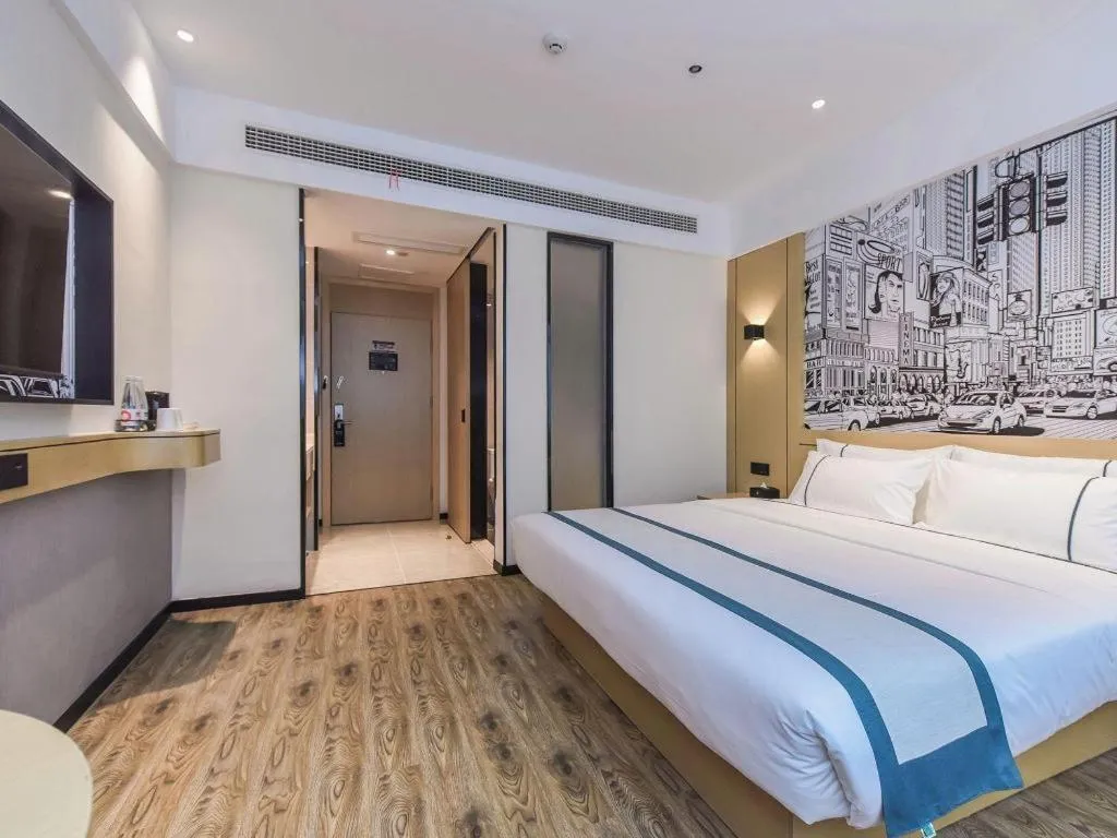 Bed in City Comfort Inn Chongqing Pengshui Yujing Jiangshan