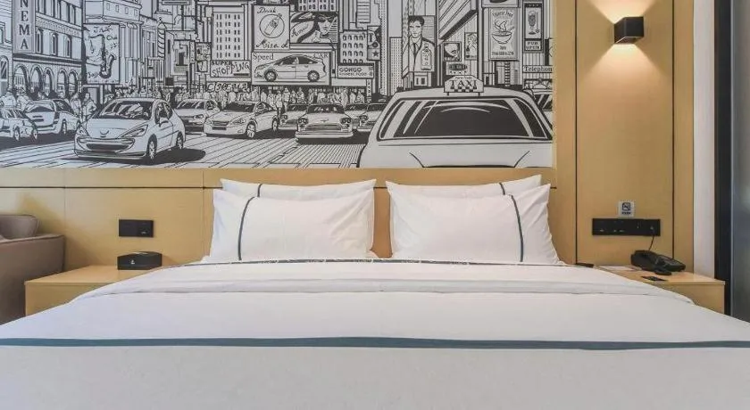 Bed in City Comfort Inn Chongqing Pengshui Yujing Jiangshan