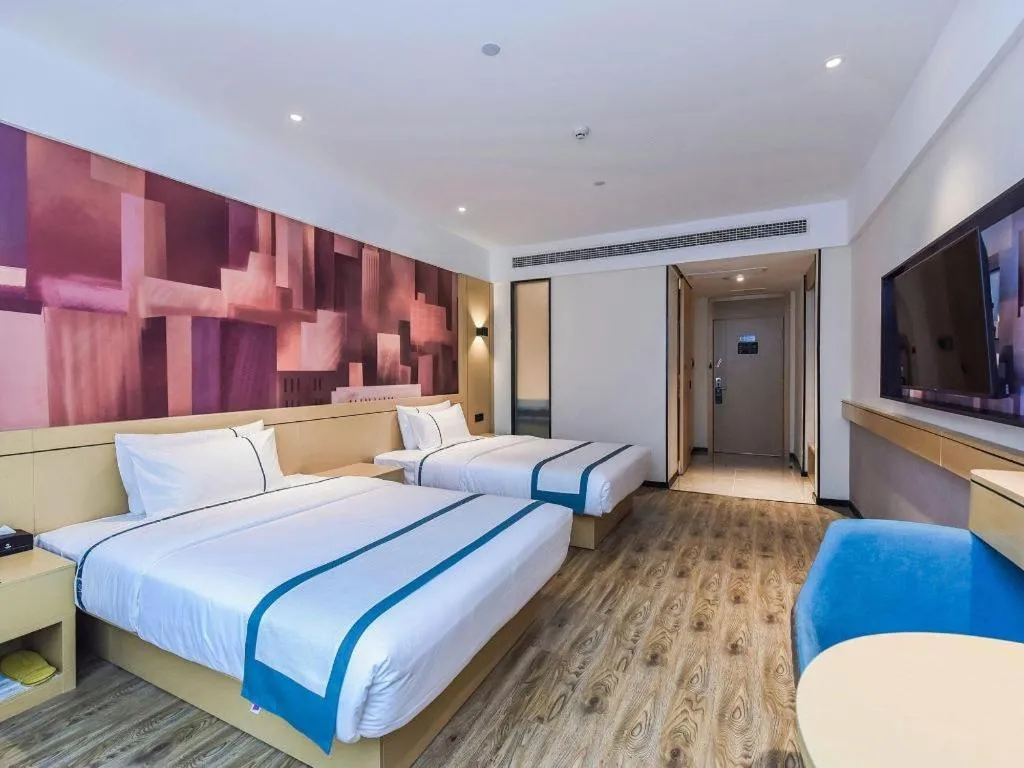 Bed in City Comfort Inn Chongqing Pengshui Yujing Jiangshan