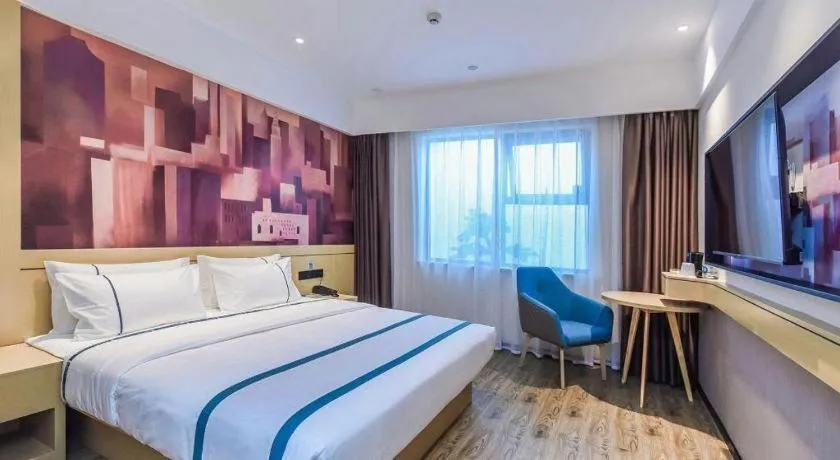 Bed in City Comfort Inn Chongqing Pengshui Yujing Jiangshan