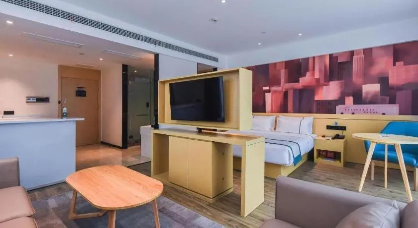 Bed in City Comfort Inn Chongqing Pengshui Yujing Jiangshan