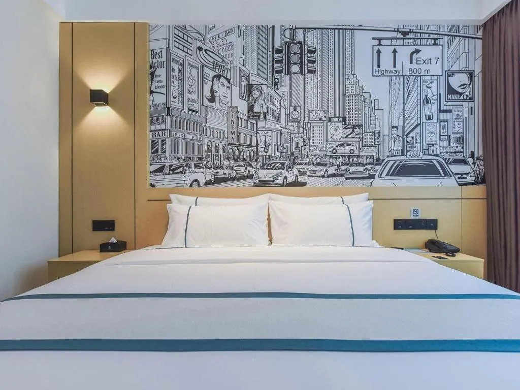 Bed in City Comfort Inn Chongqing Pengshui Yujing Jiangshan