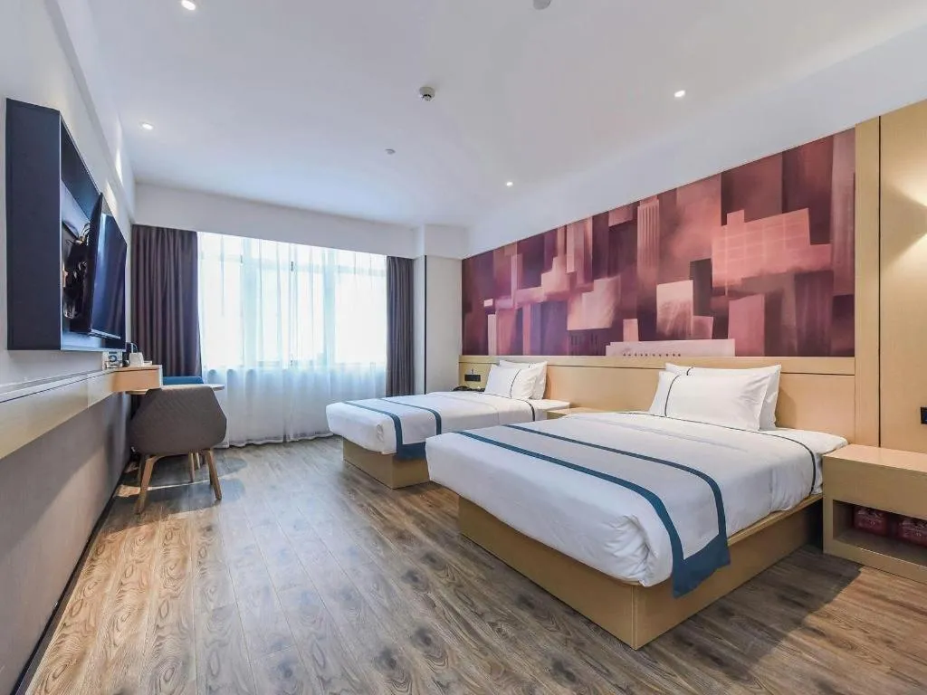 Bed in City Comfort Inn Chongqing Pengshui Yujing Jiangshan