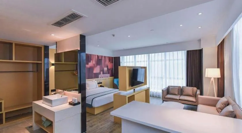 Bed in City Comfort Inn Chongqing Pengshui Yujing Jiangshan