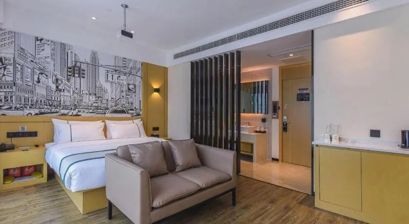 Bed in City Comfort Inn Chongqing Pengshui Yujing Jiangshan