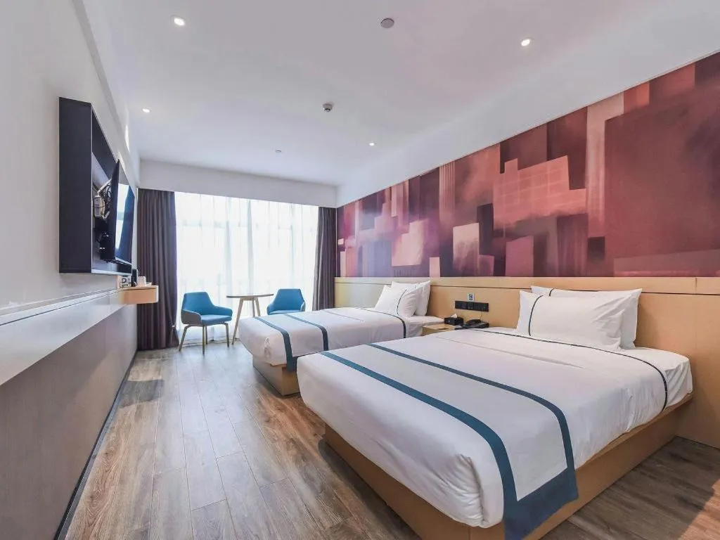 Bed in City Comfort Inn Chongqing Pengshui Yujing Jiangshan