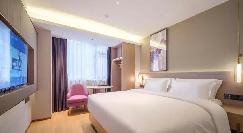Bed in Lavande Hotel Guangzhou Quzhuang Metro Station Bed in Lavande Hotel Guangzhou Quzhuang Metro Station