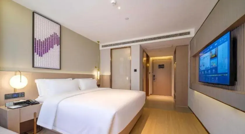 Bed in Lavande Hotel Guangzhou Quzhuang Metro Station Bed in Lavande Hotel Guangzhou Quzhuang Metro Station