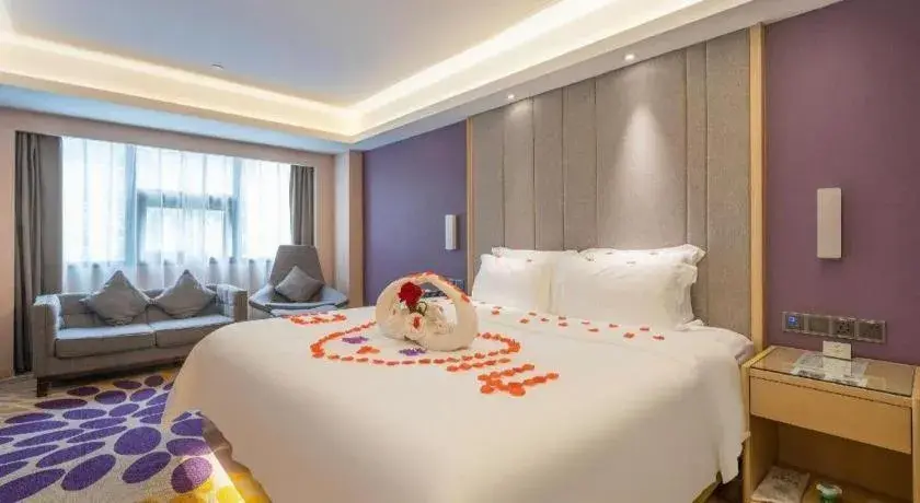 Bed in Lavande Hotel Chongqing Nanping Walking Street Wanda Plaza Bed in Lavande Hotel Chongqing Nanping Walking Street Wanda Plaza