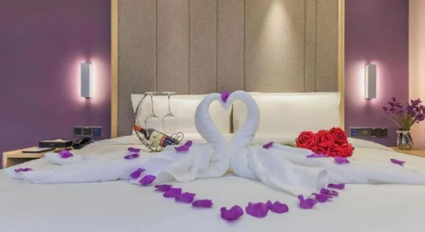 Bed in Lavande Hotel Chongqing Nanping Walking Street Wanda Plaza