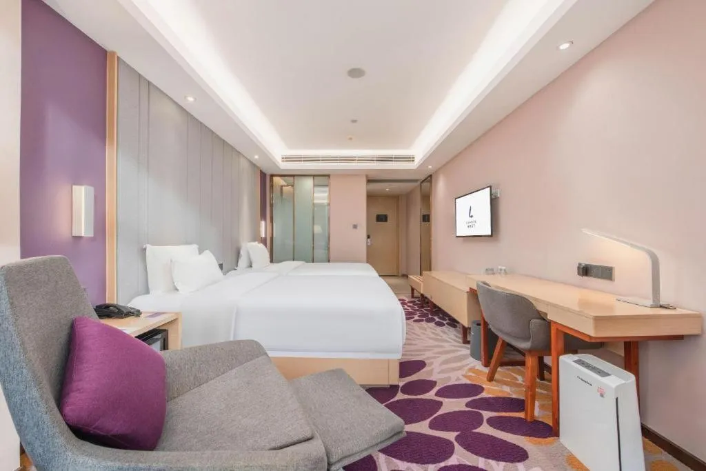 Bed in Lavande Hotel Guangzhou Jiahewanggang Metro Station Konggang Avenue Jinbo Plaza