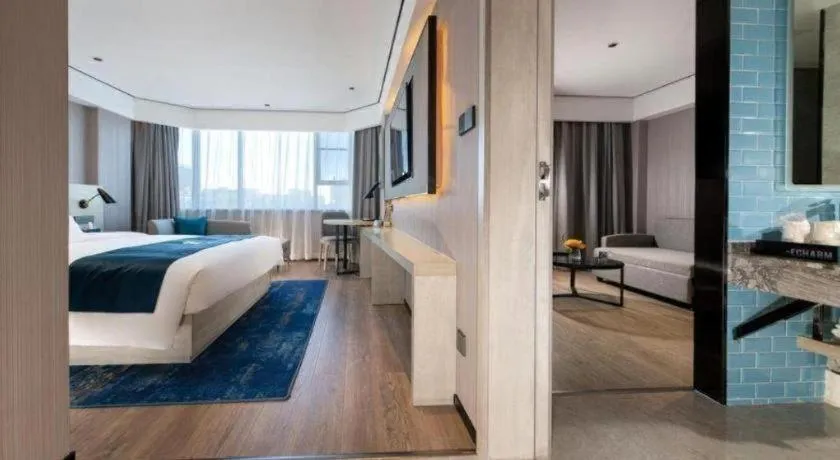 Bed in Echarm Hotel Shenzhen International Exhibition Center Fuyong