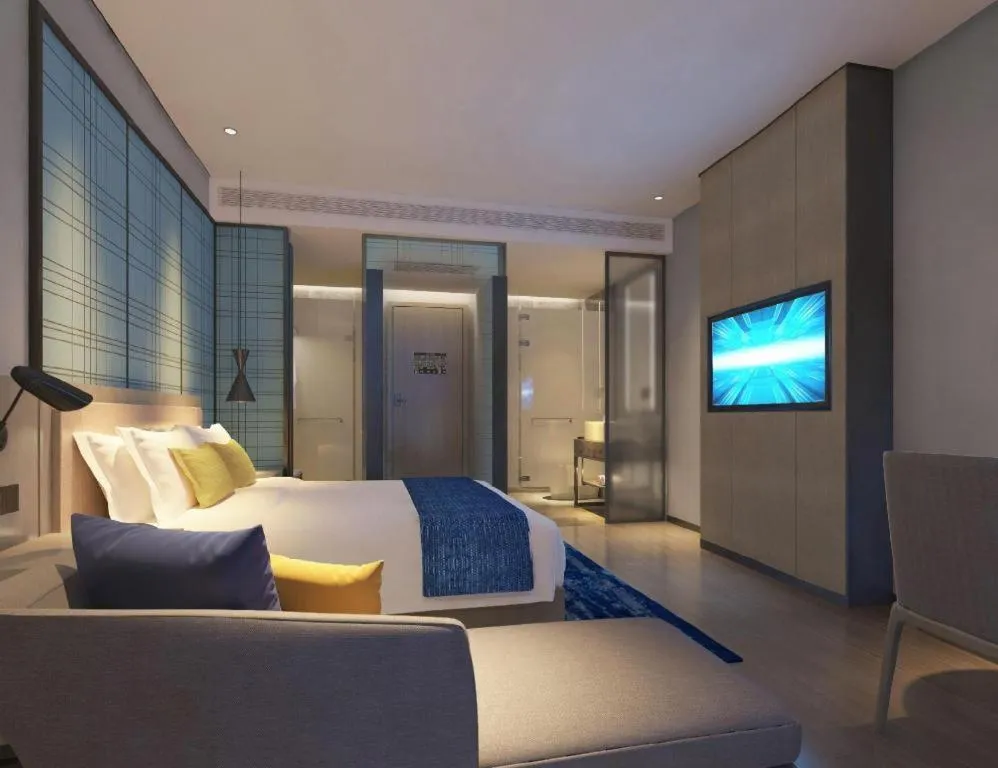 Bed in Echarm Hotel Shenzhen International Exhibition Center Fuyong