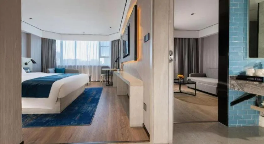 Bed in Echarm Hotel Shenzhen International Exhibition Center Fuyong