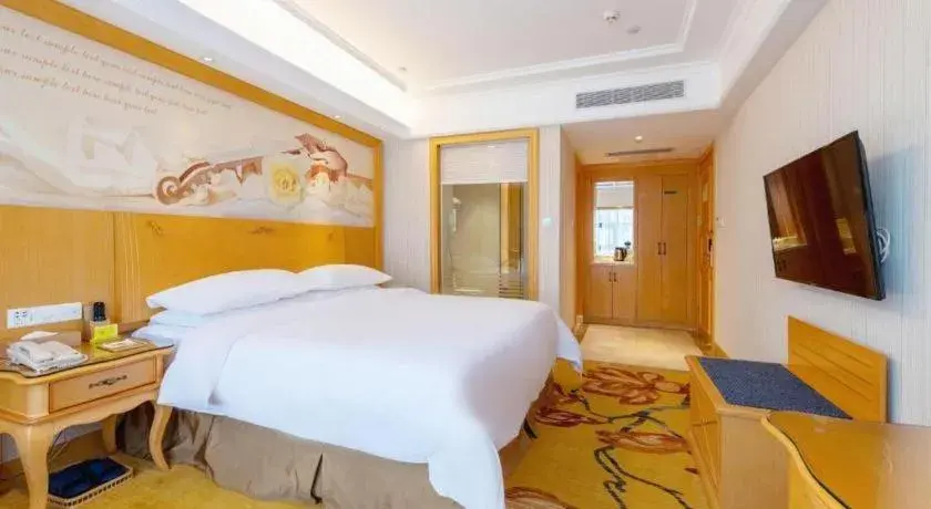 Bed in Vienna Hotel Shenzhen Qinghu Metro Station Bed in Vienna Hotel Shenzhen Qinghu Metro Station