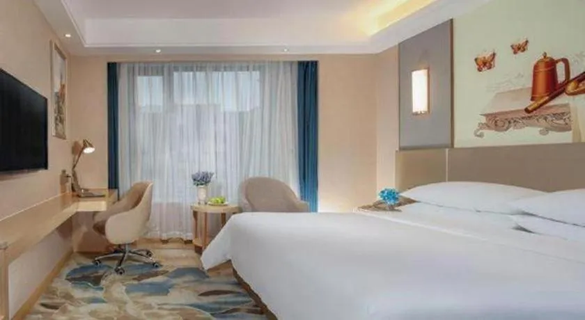 Bed in Vienna Hotel Chengdu Xinjin Old Pier Liujianian Metro Station