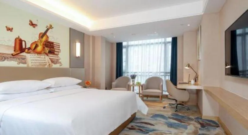 Bed in Vienna Hotel Chengdu Xinjin Old Pier Liujianian Metro Station