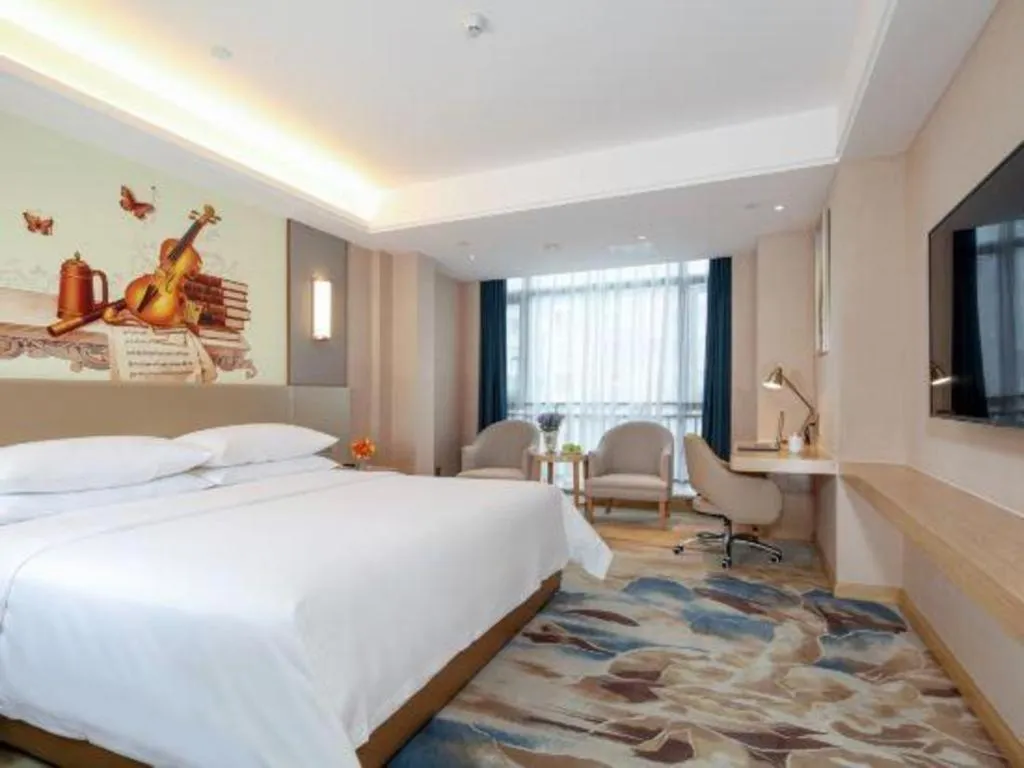 Bed in Vienna Hotel Chengdu Xinjin Old Pier Liujianian Metro Station