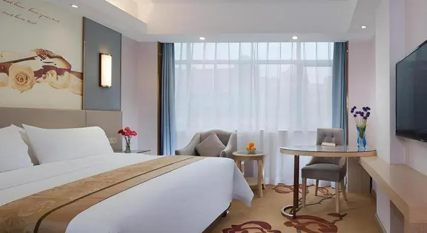 Bed in Vienna Hotel Chongqing Shiqiaopu Metro Station Bed in Vienna Hotel Chongqing Shiqiaopu Metro Station