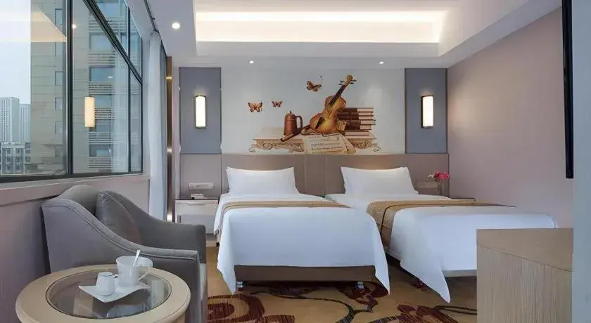 Bed in Vienna Hotel Chongqing Shiqiaopu Metro Station Bed in Vienna Hotel Chongqing Shiqiaopu Metro Station