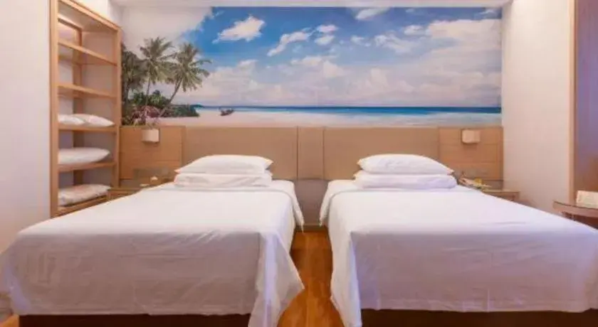 Bed in Best Sleep International Hotel Shenzhen Tanglang Metro Station Bed in Best Sleep International Hotel Shenzhen Tanglang Metro Station