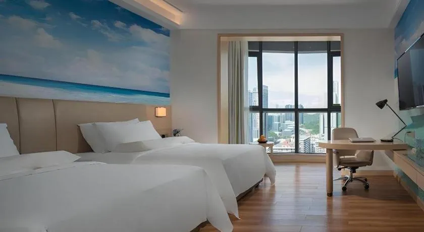 Bed in Best Sleep International Hotel Shenzhen Tanglang Metro Station