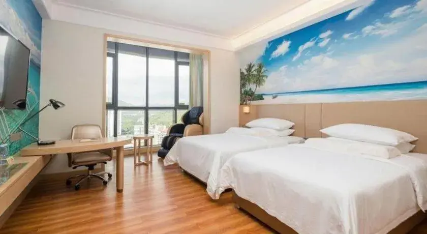 Bed in Best Sleep International Hotel Shenzhen Tanglang Metro Station Bed in Best Sleep International Hotel Shenzhen Tanglang Metro Station