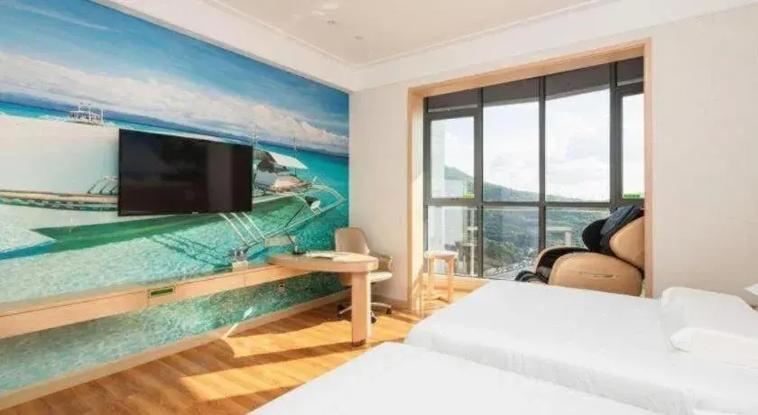 Bed in Best Sleep International Hotel Shenzhen Tanglang Metro Station Bed in Best Sleep International Hotel Shenzhen Tanglang Metro Station